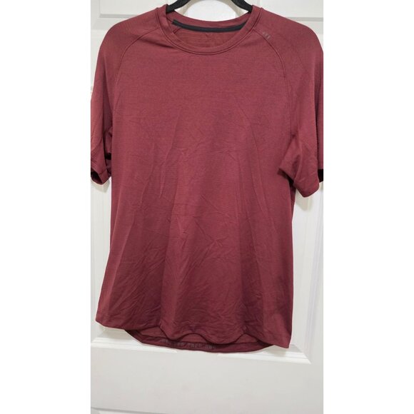 Lululemon Men's M Chocolate Brown Short Sleeve Athletic Shirt Better Each Day - Picture 2 of 6